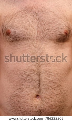 Close up background of a male chest with hair