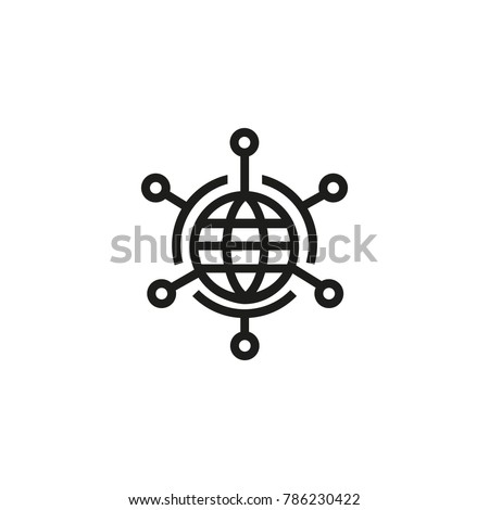 Global networking icon Royalty-Free Stock Photo #786230422