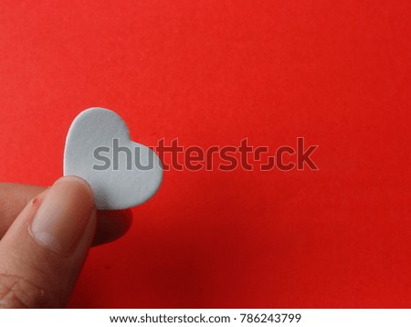 Hearts symbol on creative craft paper background. Represent gentle true love romance relationship on anniversary valentine day.