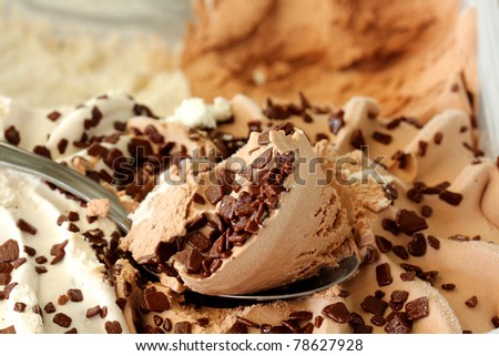 Ice cream in container.Ice cream close-up Royalty-Free Stock Photo #78627928
