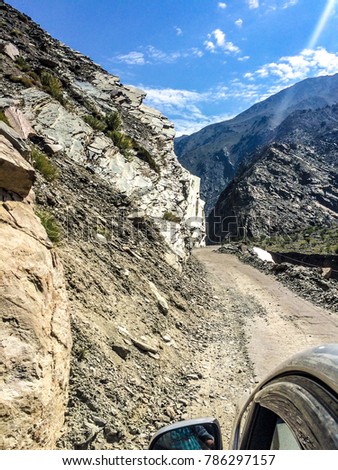 The most treacherous and curvy roads in the world, Spiti Valley, Himachal Pradesh, India.
