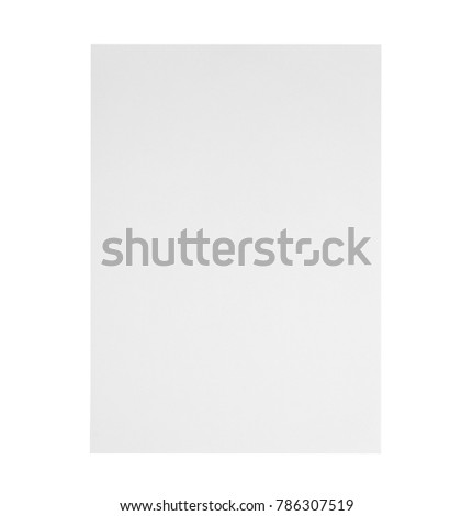 white paper isolated on white background