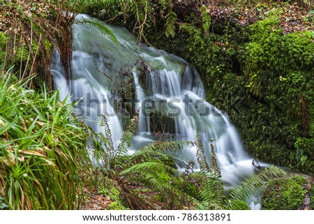 A long exposure shot of the waterfalls at Saint Nectan’s Glen in Cornwall.