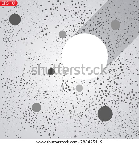 White round shape text box frame design on abstract grunge texture background eps 10 vector stock illustration