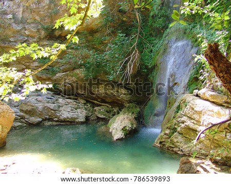 Photo from famous waterfall in island of Kythira, Ionian, Greece