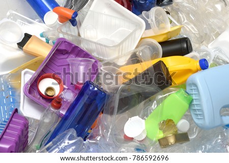close up of a Recycling plastic Royalty-Free Stock Photo #786592696