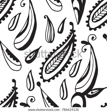 Seamless pattern design with paisley