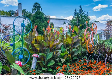 Bicycle Colorful Art at Eden Park in Cincinnati OH 