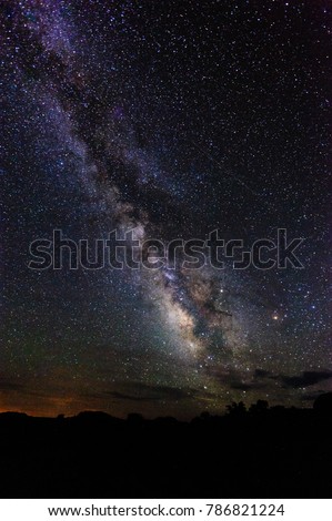 The milky way as seen from the Needles Area in Canyonlands
