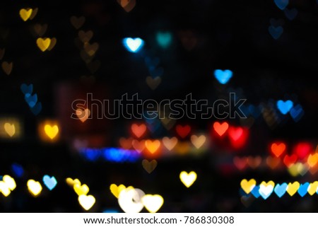 Heart bokeh background, for Valentine day (day of love). 