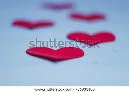 Red Hearts makes continuous seamless background for valentine decoration