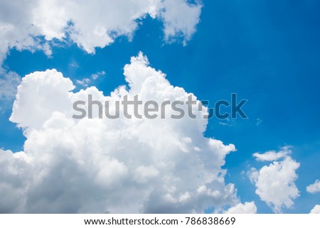 Blue sky with abstract background clouds