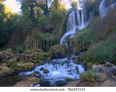 Waterfall at the kravice falls in Bosnia and Herzegovina