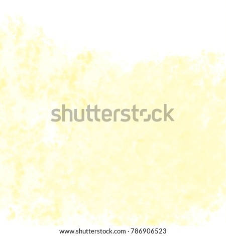 light yellow watercolor splash pattern with visible wet stains on white background, vector illustration