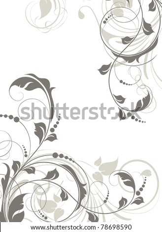 Abstract floral illustration for design.