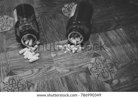 Black and White Product Photography Medication