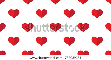 heart valentine day Seamless pattern vector love icon wallpaper background isolated red
