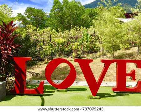 Love symbol at Langkawi island