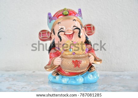 china god gold wealth and lucky dolls