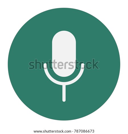 Whatsapp send voice message vector icon, mobile application user interface microphone sign Royalty-Free Stock Photo #787086673