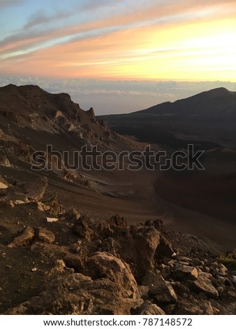 Haleakala Crater At Sunrise
