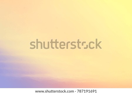 Blur cloud background with a pastel color