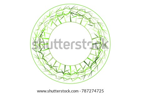 Ethnic Pattern. Circle of Bamboo Leaves. Creative Pattern in Ethnic Style. Round Frame of Leaves. Stems with Leaves for Pattern, Tile, Postcards. Circle Frame. Wreath of Leaves and Twigs.