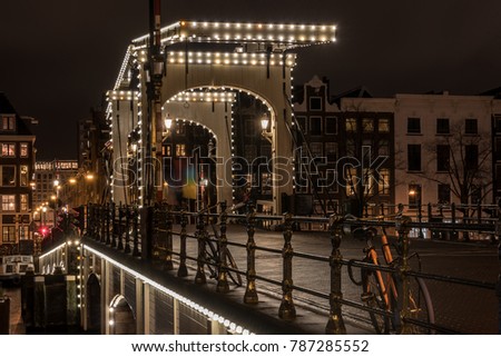 Magere Brug, Skinny bridge, Famous bridge in Amsterdam