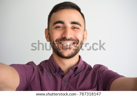 Happy Handsome Man Taking Selfie Photo