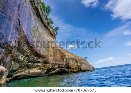 Amazingly beautiful Pictures Rocks National Lake Shore in Upper Peninsula Michigan, along Lake Superior.