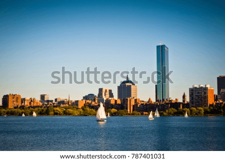 A panoramic view of Boston skyline