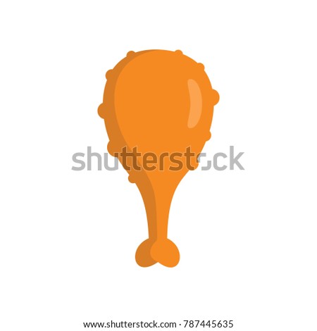 Chicken thighs icon. Flat illustration of chicken thighs vector icon isolated on white background