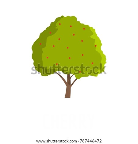 Cherry icon. Flat illustration of cherry vector icon isolated on white background