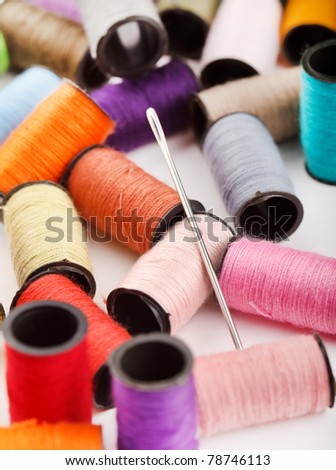 bobbins of lurex thread
