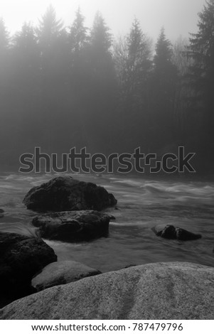 Fog on the Snoqualmie River, Washington State