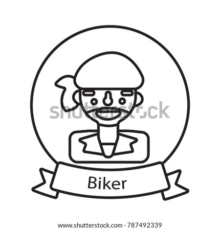 biker icon outline