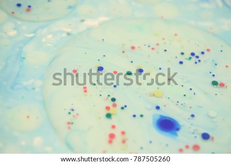 Abstract blurred marble and oil drops background. Colorful background.