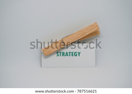 Strategy word with white background