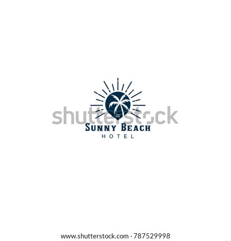 best original logo designs inspiration and concept for sunny beach hotel by sbnotion