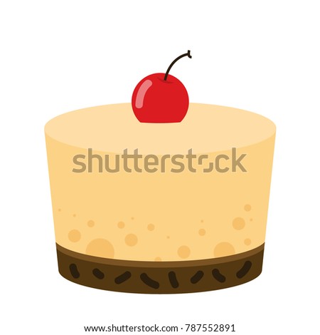Pudding cartoon vector. free space for text.