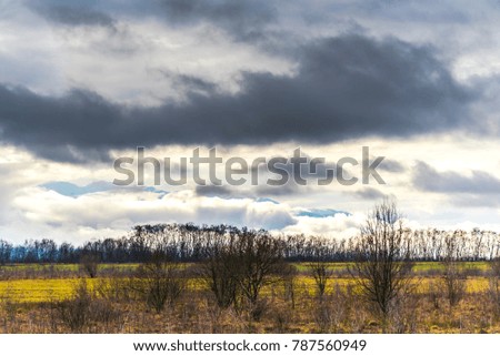 Storm clouds in the winter 