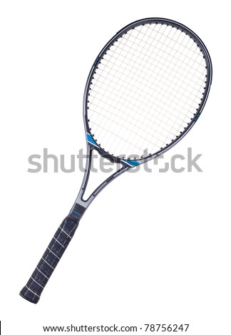 Tennis racket, isolated on white background Royalty-Free Stock Photo #78756247