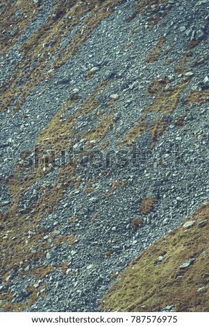 slovakian carpathian mountains in autumn. rock textures on walls of hills. sunny day for travel - vintage film look