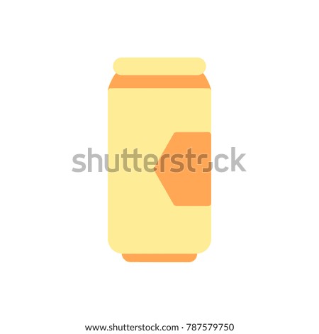 Beer can beverage flat icon