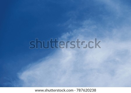 Blue sky with clouds and copy space for text background