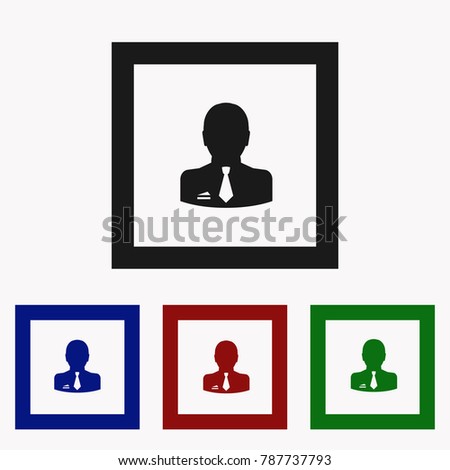 People Icon in trendy flat style isolated on grey background. Vector illustration, EPS10.