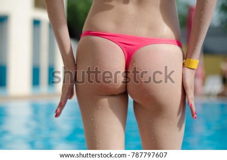 Teen bikini ass