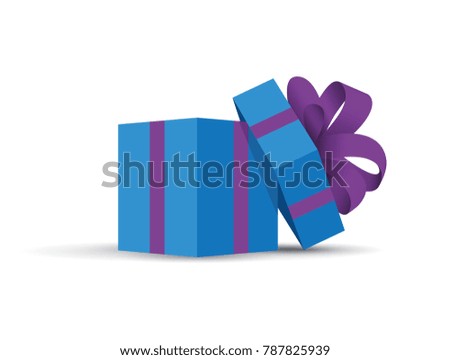blue opened present