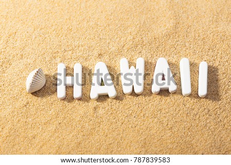 Beach Vacation Hawaii - Sunshine Letters in the sand