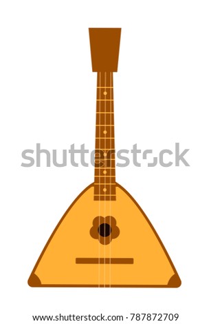 Balalaika. Russian folk musical instrument. Vector flat illustration.